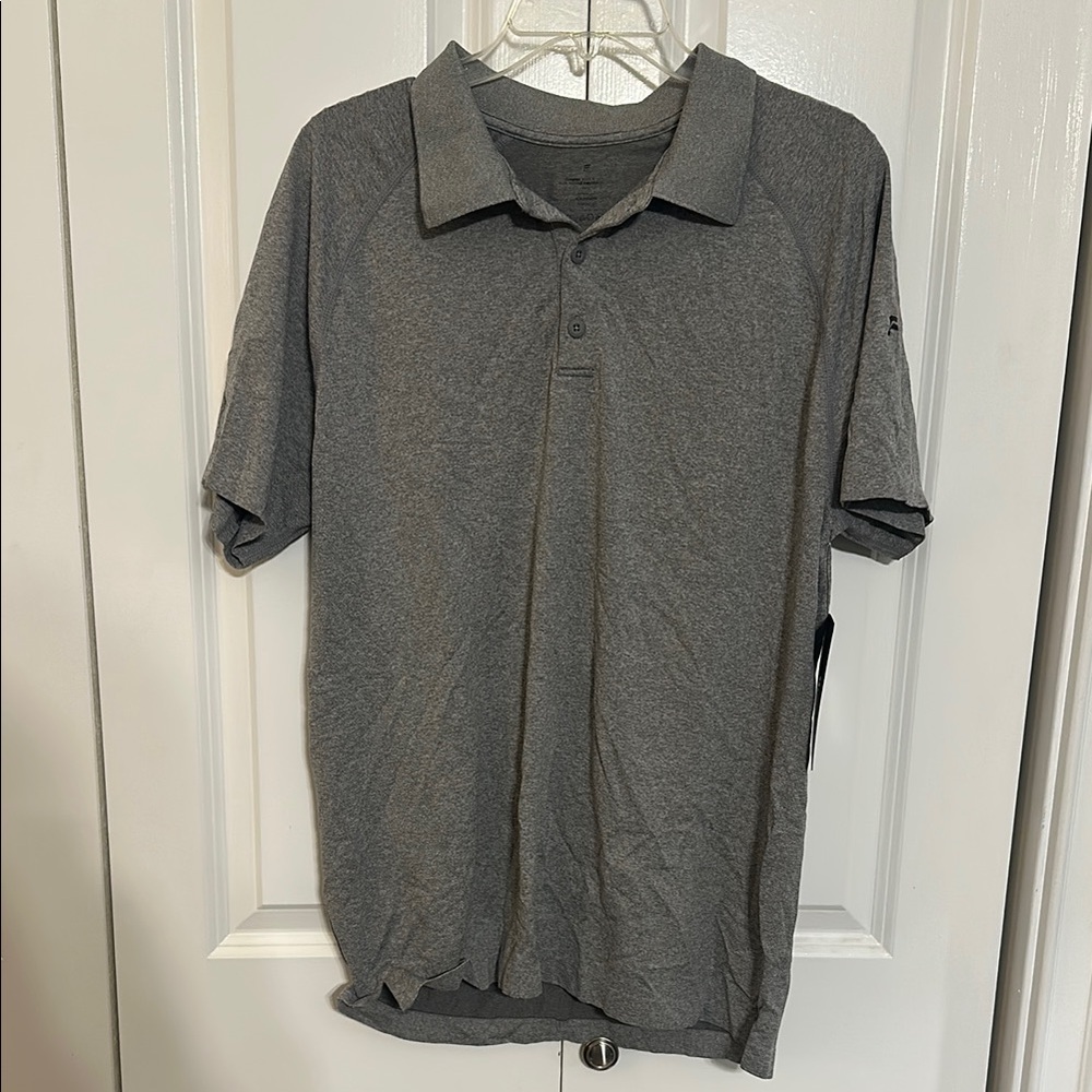 Fabletics Gray “The Training Day Polo”